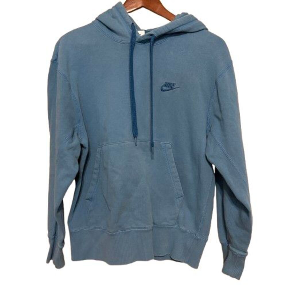 Nike Sportswear Classic Heavyweight Hoodie Small Blue Pullover Sportswear Gym